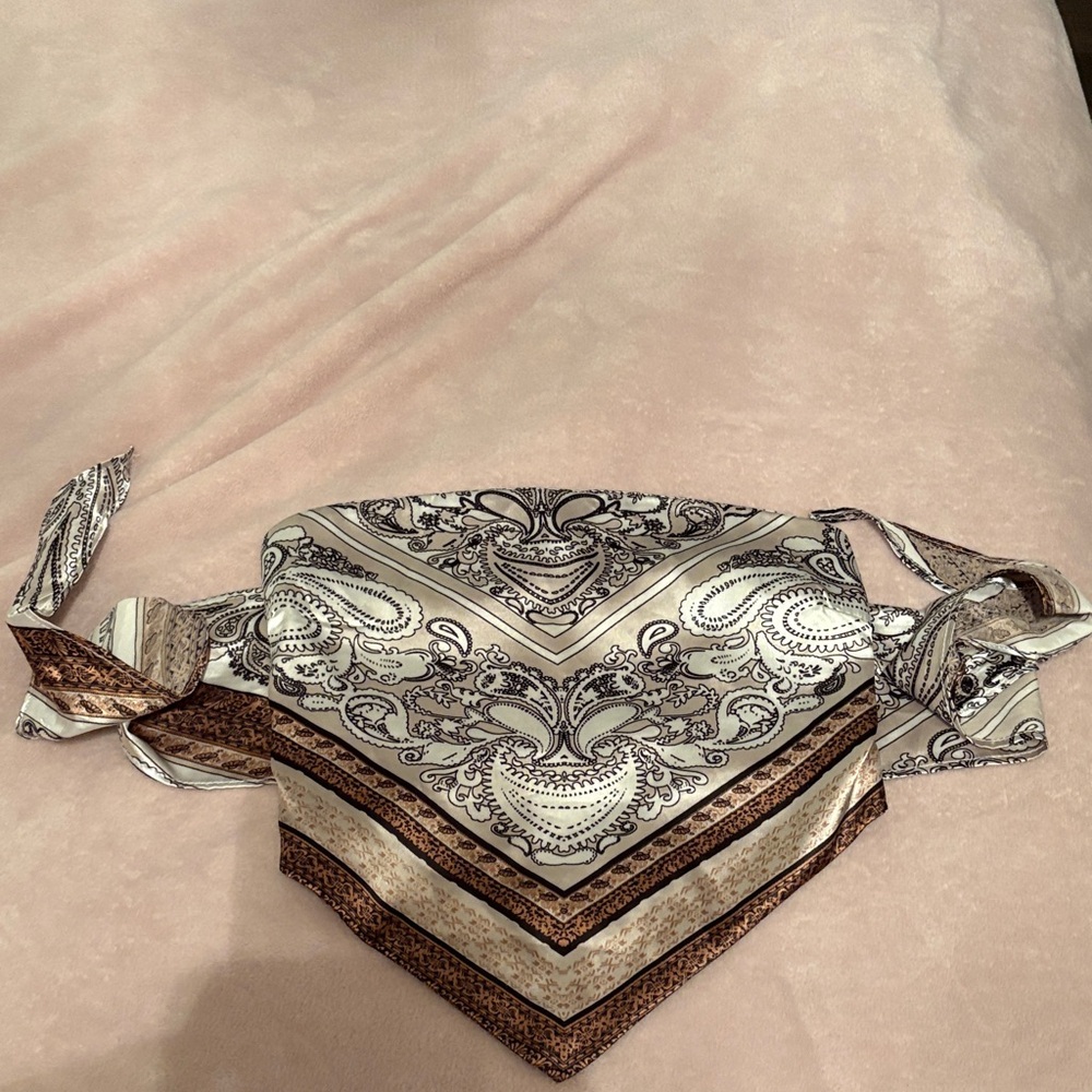 Satin Ardene Paisley Bandana Top